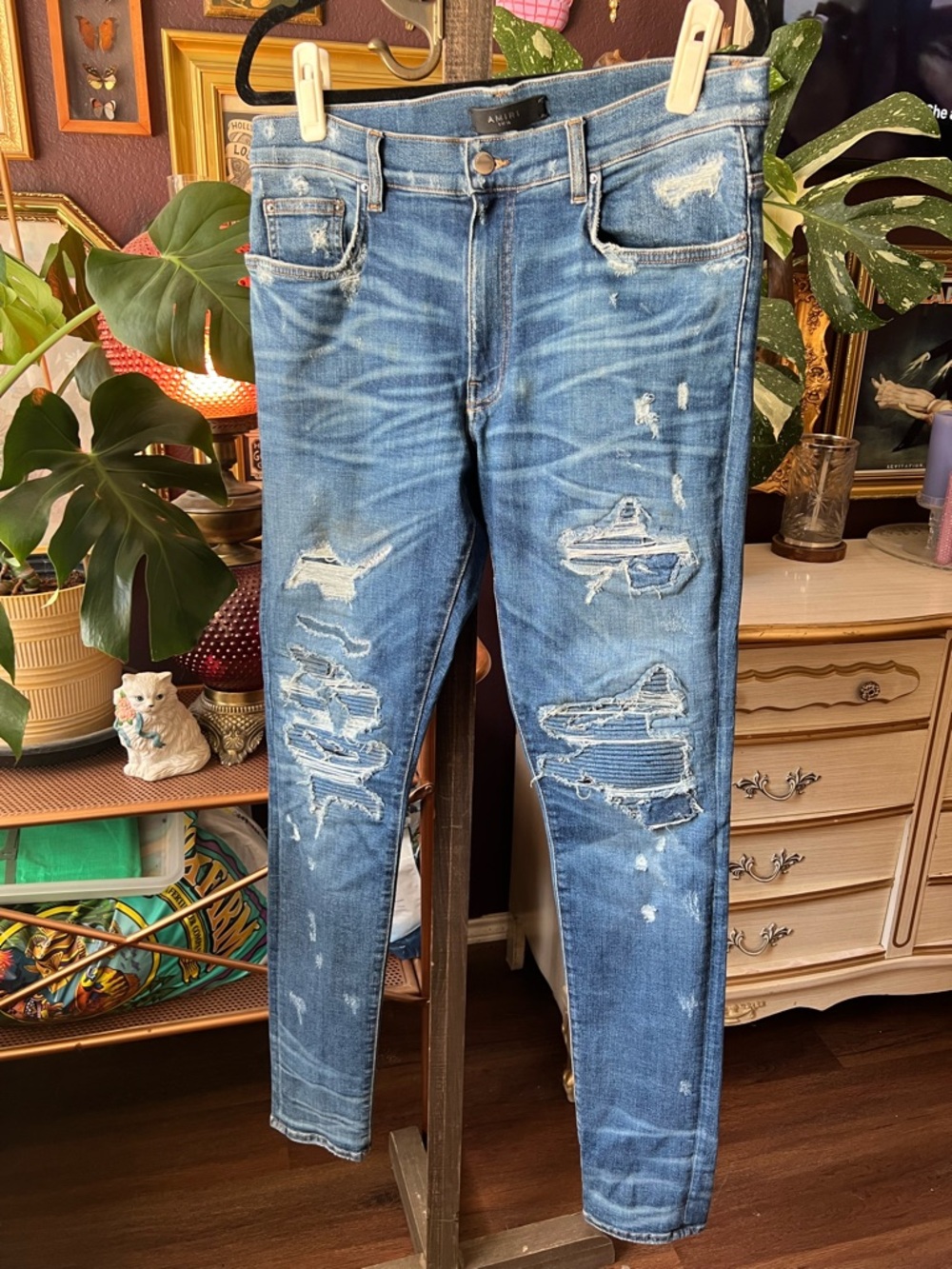 Amiri MX1 Distressed Denim Jeans W33